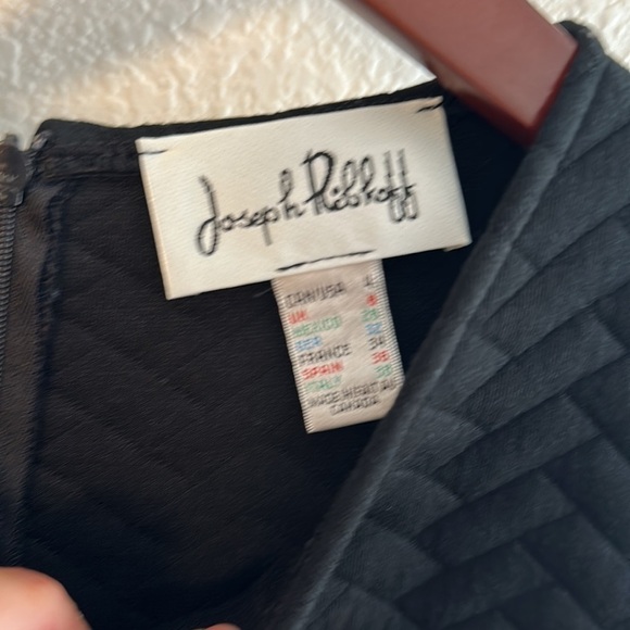 Joseph Ribkoff black midi dress size 4 empire waist quilted top - Picture 10 of 15